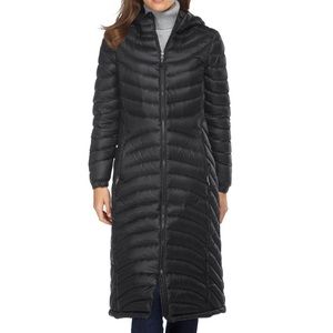 LL Bean Long Down Coat, Black